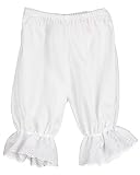 Little Zazzy Little Girls White Pantaloon Pettipants Bloomer Under-pants