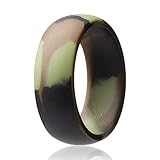 Silicone Wedding Ring For Men By ROQ Affordable Silicone Rubber Band, Camo - Size 11