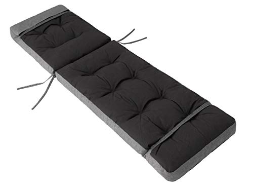 HOBBYGARDEN Auflagen für Deckchair, Liegenauflage, Gartenliege Auflage 201x55x8 cm Bequeme Polsterauflage für Sonnenliege, Rastplatz, Liegestuhl, Kissen in Anthrazit – Bild 8