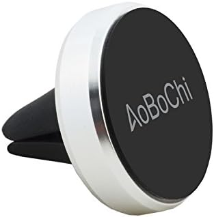 AoBoChi Universal Metal Magnetic Air Vent Car Mount Holder Phone Holder for all Smartphones and Mini Tablets (Silver)