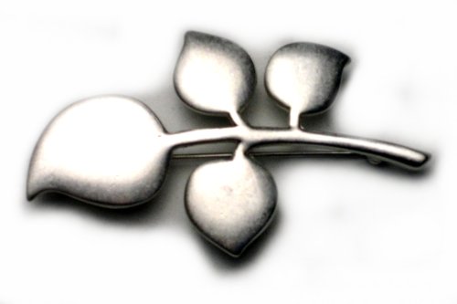 PILGRIM 339-005 Brosche, versilbert, kristall