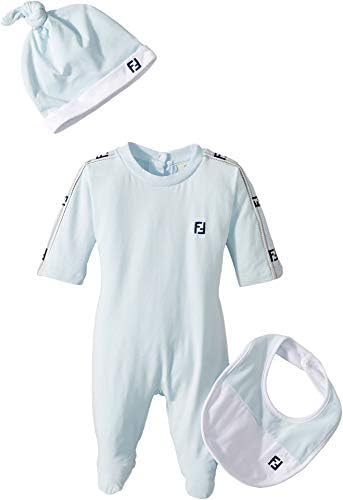Fendi Kids Mens Footie/Hat/Bib w/Logo Detail (Infant)