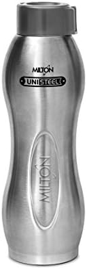 MILTON Go Stainless Steel Water Bottle (1100ml, Large , Black )