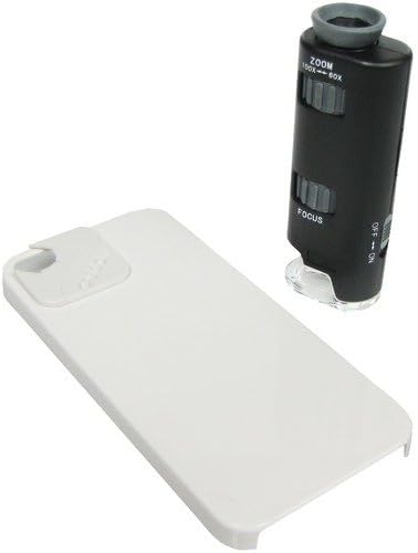 MicroMax Plus LED 60x-100x Pocket Microscope with iPhone4/4S Adapter (Set of 2) [Set of 2]