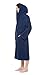 Arus Mens Hooded Classic Turkish Cotton Bath Robe with Full Length Options Navy Blue, Large-X-Large