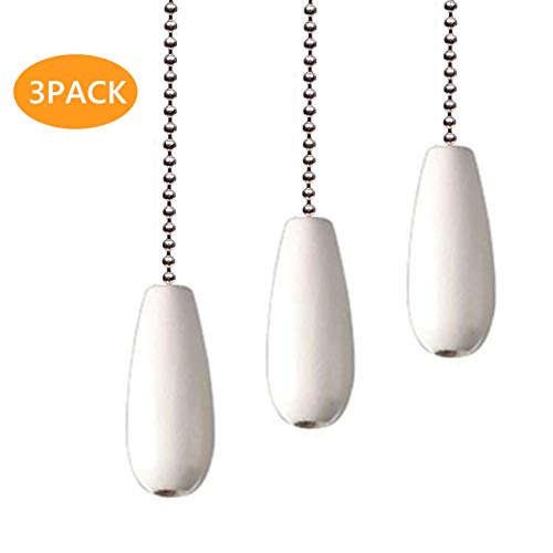 Ceiling Fan Chain Pulls White Wooden Pull Chain Extension for Ceiling