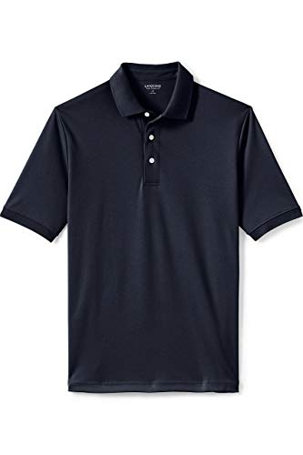 Lands' End Men's Short Sleeve Super Soft Supima Polo Shirt Large Classic Navy - Thumbnail 3