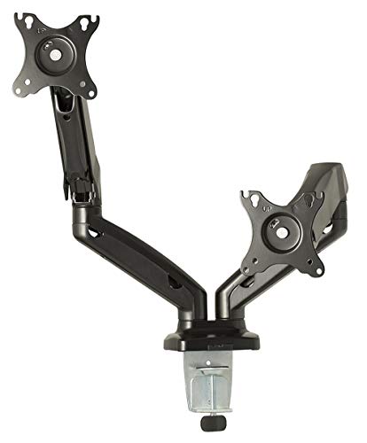 Gladiator Joe Heavy Duty Dual/Two Desktop Monitor Mount/arm VESA Compatible | Fully Adjustable articulating arm | Gas Spring | Supports Heavy Monitors | 13 to 27 inch | 17.6 lb Each arm