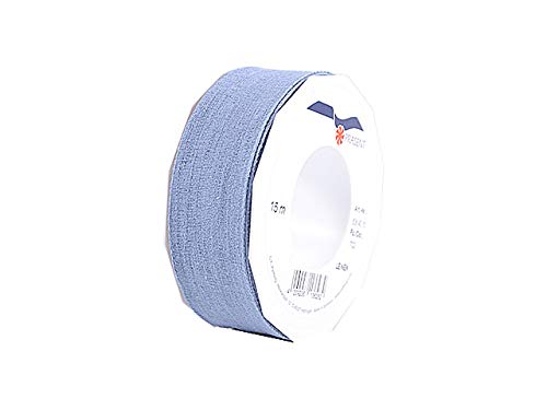 Präsent - Linen Ribbon Blue 15-m-Roll 40 mm Width — image 1