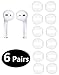 12PCS [Fit in The Case] Earbud Cover Accessories Ear Tips Earpads Compatible with Apple AirPods, JNSA Compatible with AirPods Tips 6 Pairs White