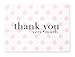 Luxye Baby Shower Thank You Cards Pink Polka Dot - 36 Blank Note Cards with White Envelopes for Girl
