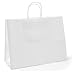 GSSUSA Large Paper Bags with Handles Bulk 16x6x12 inch 25pcs White, Gift Bags, Bags for Small Business, Paper Shopping Bags, Shopping Bags for Boutique, Merchandise, Food Service Take Out