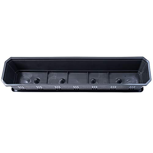 KADAX Blumenkasten, Pflanzkasten mit Untersetzer, rechteckiger Blumentopf aus Kunststoff, Pflanzgefäß für Innen- und… – Bild 5