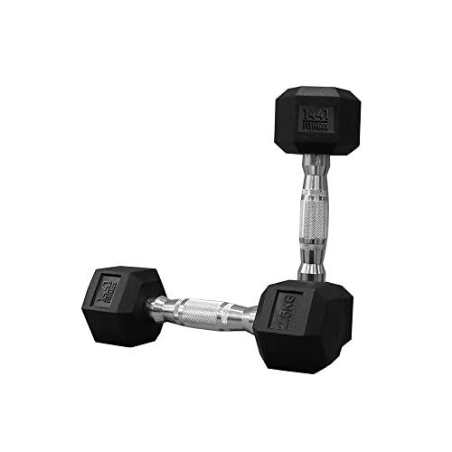 1441 Fitness Hex Dumbbell Set 2.5 Kg to 10 - (4 Pairs) Dumbbells for Weight Loss and Strength Training, Perfect Workout Women Men
