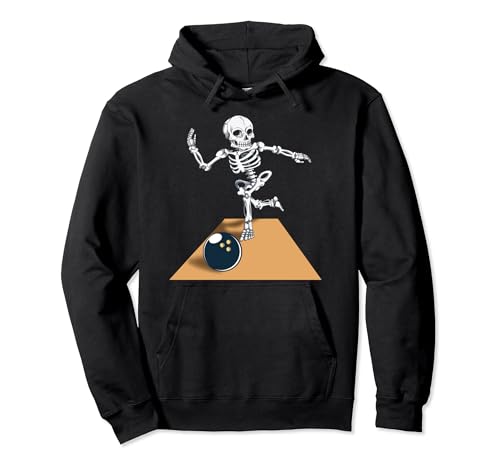 Skeleton Bowling Halloween Bowler Pullover Hoodie