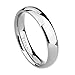 TIGRADE 2mm 4mm 6mm 8mm 10mm Titanium Ring Plain Dome High Polished Wedding Band Comfort Fit Size 3-15,4mm,Size 9.5
