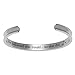 LIUANAN Stainless Steel Bracelet She Believed She Could So She Did Inspirational Cuff Bangle (Silver)