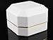 LYWOO Square Velvet Wedding Ring Jewelry Box with LED Light for Proposal or Engagement Jewel Display