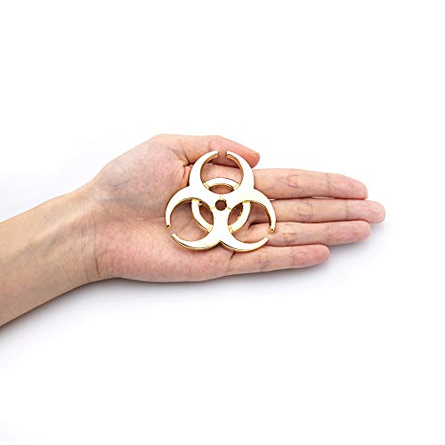 CARRUN 2X 3D Resident Evil metal badge car logo protection umbrella biochemical modification 3D emblem Car Motorcycle Decal Emblem (Gold)