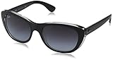 Ray-Ban INJECTED WOMAN SUNGLASS - TOP MAT BLACK ON TRANSPA Frame GREY GRADIENT DARK GREY Lenses 55mm Non-Polarized