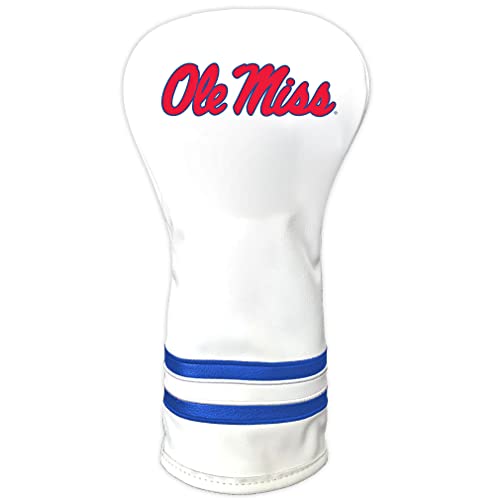 Team Golf NCAA Ole Miss Rebels Schlägerhaube, Vintage, Weiß, Vintage-Golfschlägerhaube, passgenaues Design, Retro-Design