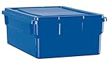 Childcraft Storage Box with Lid - 16 x 11 x 6 inches - Blue