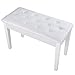 AW Piano Bench Stool Dual PU Padded Keyboard Double Storage Bookcase Seat Chair 29