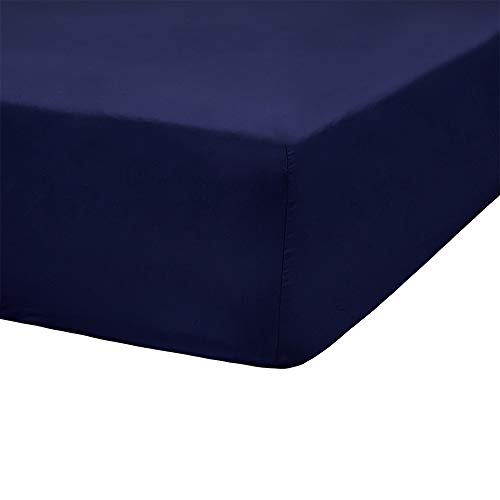 Cok-Twin-Size-Fitted-Sheet-Only-Blue-Extra-Twin-Breathable-and-Cooling-Bottom-Fitted-Sheet-with-14-Inch-Deep-Pocket-Soft-Comfortable-Twin-Fitted-Bed-Sheet-with-No-Wrinkle-1-Pack