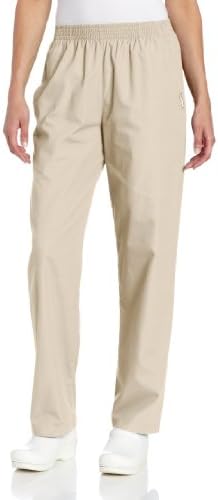 LandauEssentials Relaxed Fit 2-Pocket Elastic Scrub Pants for Women 8327