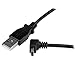 StarTech.com 0.5m Mini USB Cable Cord - A to Up Angle Mini B - Up Angled Mini USB Cable - Black (USBAMB50CMU)