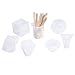 Resin Casting Molds Large Clear DIY Silicone Molds for Epoxy Resin Including Spherical, Cubic, Diamond, Pyramid,Triangular Pyramid, Stone Shape Mold, with Measurement Cups& Wood Sticks [6 Pack]