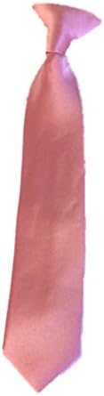 Solid Pink Poly Youth 14" Clip-On Neck Tie - Manzini Neckwear