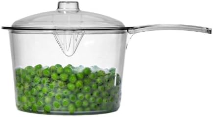 Pendeford NS616 Microwave 0.9 Litre Saucepan and Lid, Transparent, 52.7 cm (L) x 36 cm (W) x 24.2 cm (H)