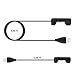 Fitbit Flex 2 Charger with Reset Button,(3.3ft & 0.59ft) FastSnail Replacement USB Charger Cable for 2016 Flex 2 Fitness Wristband(2 Pack) Black