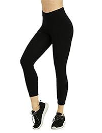 Sofra teejoy para dama de algodón Leggings Capri