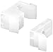 Prime-Line M 6218 Sliding Shower Door Bumper and Jamb Guide, 1-1/2 In. Width, Plastic (2 Sets), White