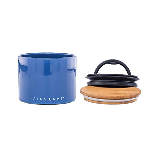 Airscape-Ceramic-Coffee-and-Food-Storage-Canister-4-Small-Patented-Airtight-Inner-Lid-Releases-CO2-and-Preserves-Food-Freshness-Glazed-Ceramic-with-Bamboo-Top-Cobalt-Blue