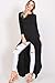 Annabelle 3/4 Sleeve High Low Casual Long Maxi Tunic Tops Black Large X-Large T1022C