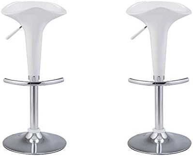 Adjustable Swivel Barstools Bombo Style Modern Bar Stools Counter Chair Set of 2 + eBook