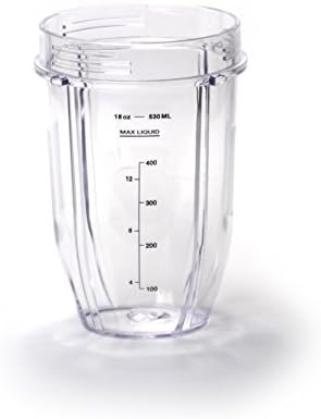 Ninja Blender 18 Oz Cup Small Single Serve Mixing Bowl Replacement for NutriNinja Auto-iQ Systems