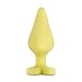 Blush Novelties Naughty Candy Heart - Smooth Satin Silicone Heart Shaped Bottom Anal Butt Plug Sex Toy for Men and Women - Yellow