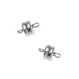 Beadaholique Silver Plated Magnetic Clasps (Set of 4), 6 x 4.5mm