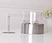 Fire Desire Ethanol Fireplace Round Table top Fireplace, Stainless Steel, Tempered Glass, Indoor Outdoor Use, Cozy Atmosphere Anywhere, Table Top, Easy to Assemble, Portable, Fireplace