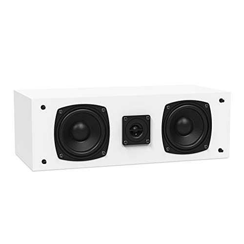 Fluance SXHTBWH High Definition Surround Sound Home Theater 5.0 Channel Speaker System Including Floorstanding Towers, Center and Rear Speakers (White)