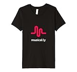 Kids musical.ly wave classic T-Shirt (Fitted Cut) 10 Black