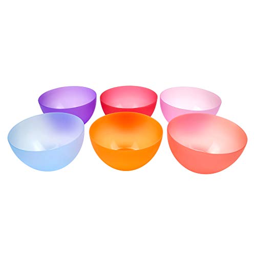 image for L&C HOUSEWARES Plastic Bowls set of 12 Unbreakable and Reusable 32oz/6