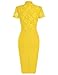 MUXXN Women's 1940's Vintage Floral Lace Keyhole Bodycon Hot Pencil Dress