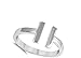 Open Bar Gap Ring New .925 Sterling Silver Band Size 8 (RNG15405-8)