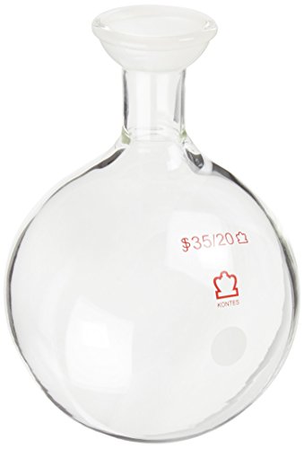 Kimble Chase KIMAX 601050-0635 Borosilicate Glass Round Bottom Distilling Flask, 35/20 Spherical Joint Neck, 500 ml Capacity