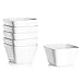 DOWAN 20 Ounce Porcelain Square Cereal Bowls - 6 Packs ,White